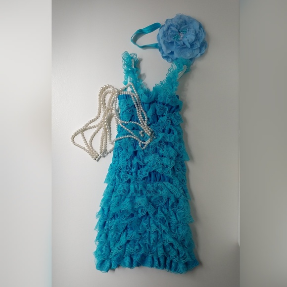 Other - Baby Girls' Lace Ruffle Dress Large Blue